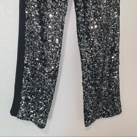 NEW $169 Zara Silver Black Sequin Dress Pants Limited Edition 2674/100 XS Small - Picture 11 of 16